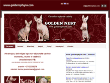 Tablet Screenshot of goldensphynx.com